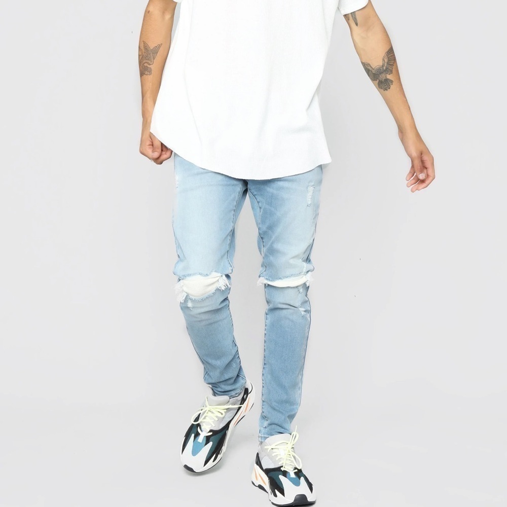Fashion Nova Hydraulics Skinny Jean Medium Wash - 34
